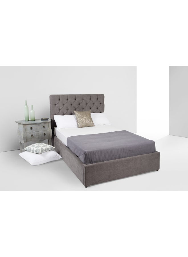 ريترو RA-BD16 سرير خشب طبيعي 213×173×128سم - رمادي - Image 1