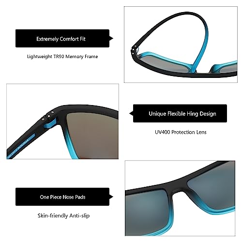 ZENOTTIC Polarized Sunglasses for Men Lightweight TR90 Frame UV400 Protection Square Sun Glasses - Image 4