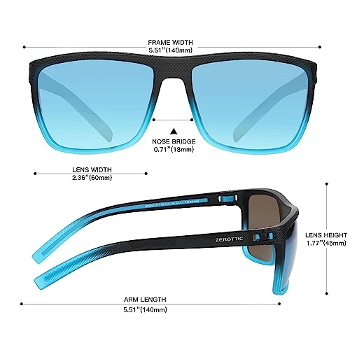 ZENOTTIC Polarized Sunglasses for Men Lightweight TR90 Frame UV400 Protection Square Sun Glasses - Image 3