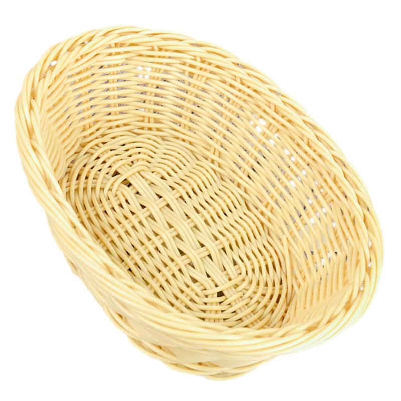 Imitation Rattan Jewelry Storage Basket Tabletop Organizer 18x14x6cm For Snacks And Household - Image 2