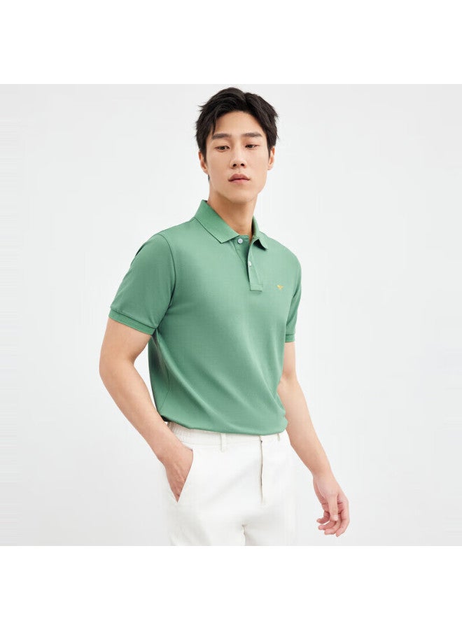 Septwolves Men's Short-sleeve T-shirt, Turn-down Collar, Cool-feeling, Antibacterial, Color-fast, Business Casual, Solid Color, Multi-color Polo - Image 1