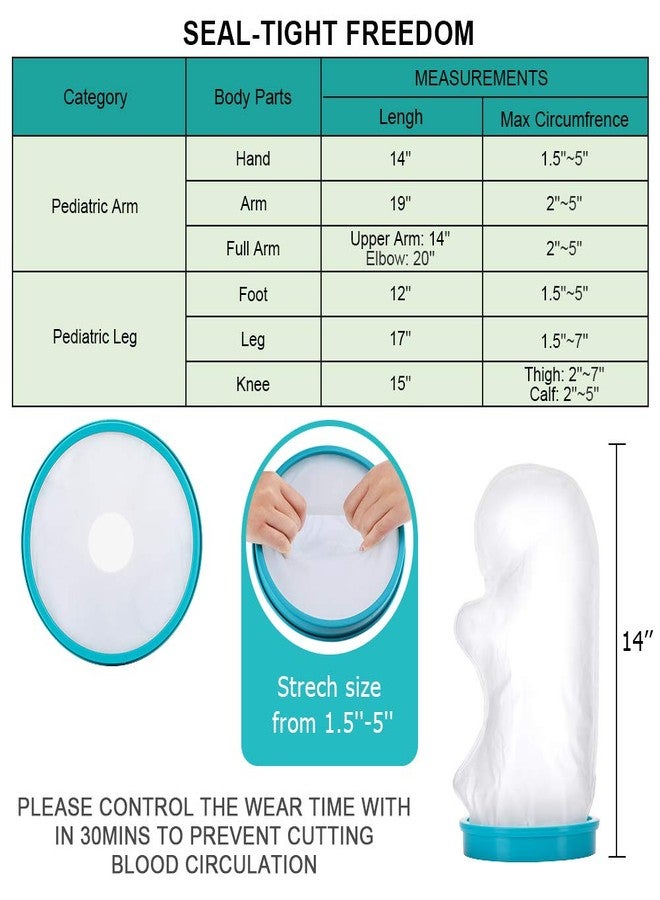 VINGVO Kids Toddler Hand Cast Cover - Reusable Cast Protector Arm Bandage Sleeve for Shower with PVC Material 14 Inch for Broken Hand Wrist Fingers - Image 2