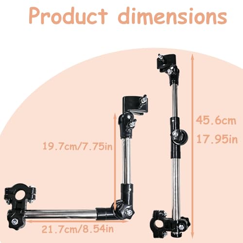 Anglepingping Universal Umbrella Mount Holder,180° Adjustable Umbrella Holder for Stroller,Hole Diameters 0.8-1.3cm,Umbrella Clamp Umbrella Stretch Mount Stand Holder for Stroller,Wheelchair,Walker,Rollator - Image 2