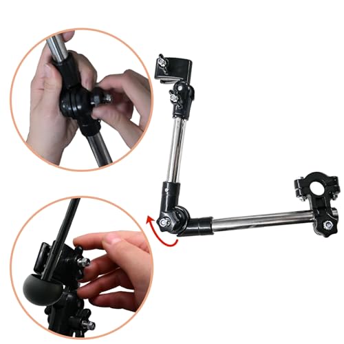 Anglepingping Universal Umbrella Mount Holder,180° Adjustable Umbrella Holder for Stroller,Hole Diameters 0.8-1.3cm,Umbrella Clamp Umbrella Stretch Mount Stand Holder for Stroller,Wheelchair,Walker,Rollator - Image 3