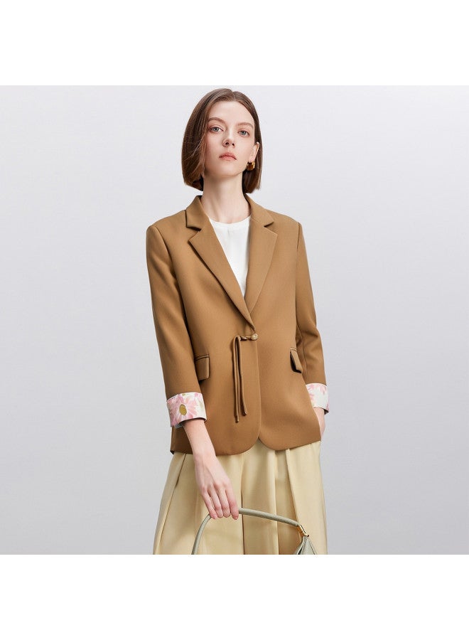 Fapai Women's Blazer With Three-quarter Sleeves For A Stylish, Versatile, And Professional Commuting Look - Image 4