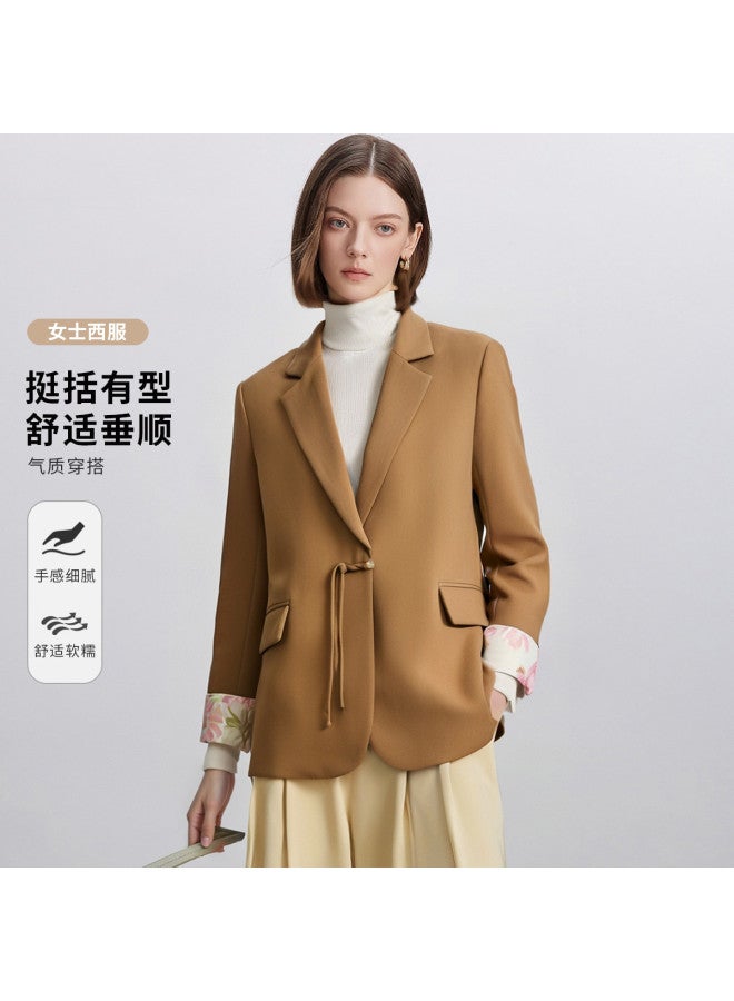 Fapai Women's Blazer With Three-quarter Sleeves For A Stylish, Versatile, And Professional Commuting Look - Image 2