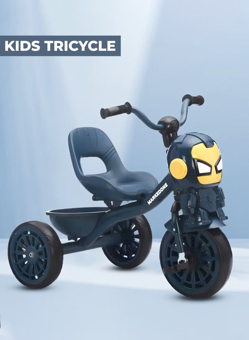 MarkedOne Marked One Kids Tricycle - Toddler Tricycle with Footrest for 3+ Years Old  -  Tricycle for Kids (Blue) - Image 1