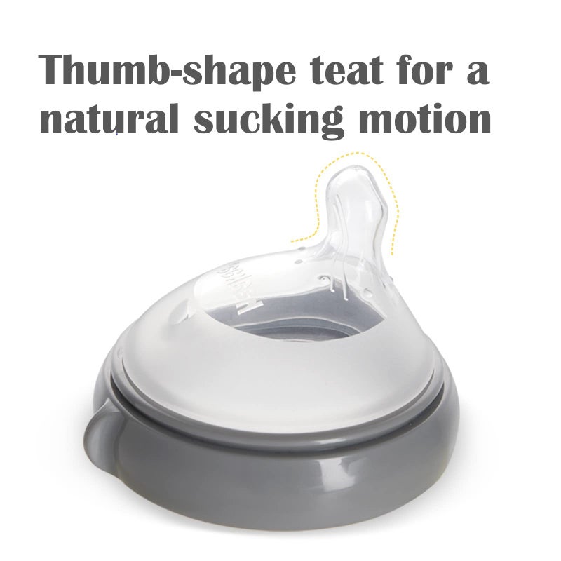 haakaa Gen.3 Natural Glass Baby Bottle Set 4.2oz & 6oz - Wide Neck Anti-Colic Slow Varibale Flow Nipple, 0M+ 3M+ 6M+ Breastfed Babies - Image 4