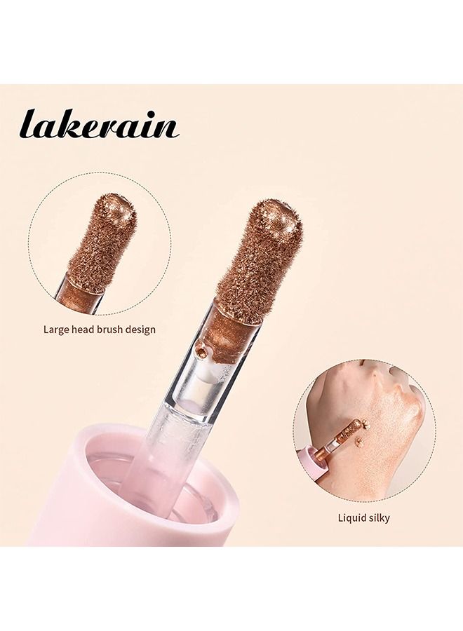 lakerain Liquid Luminizer - Body Luminizer - Face Body Highlighter - All In One Makeup Liquid Illuminator - Waterproof Moisturizing Light Shimmer Illuminator For Face And Body (ROSE GOLD)  - Image 5
