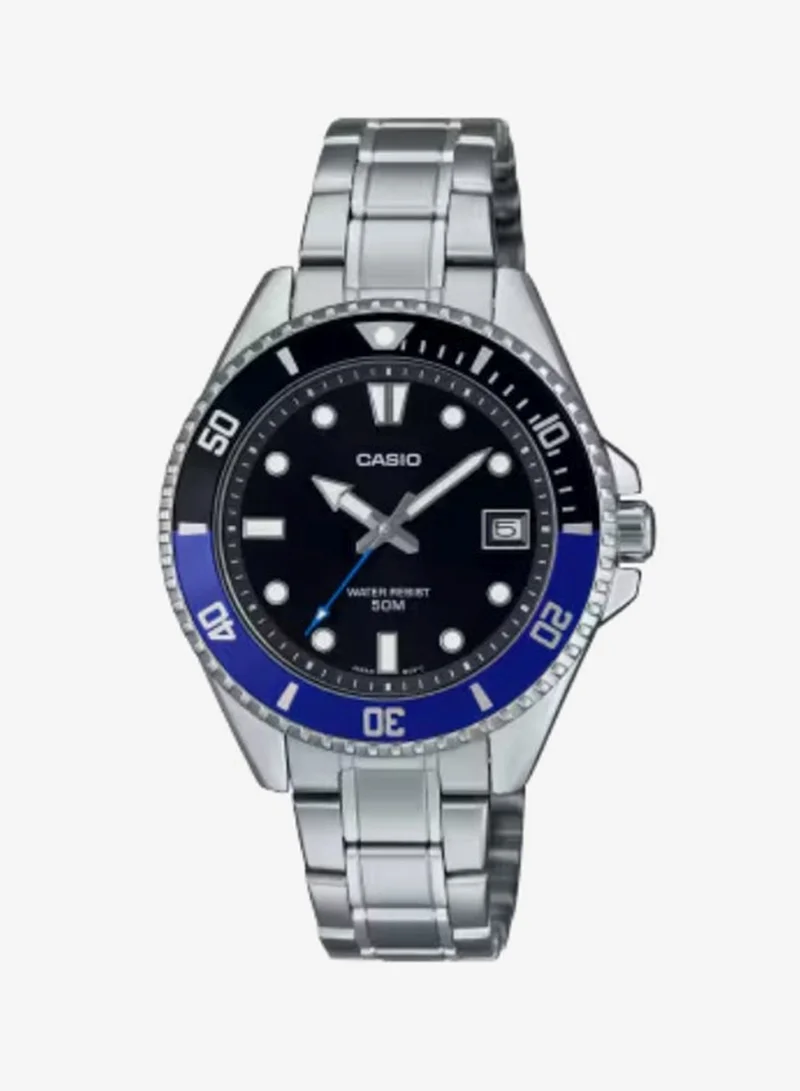 CASIO Men's Stainless Steel Analog Watch MDV-10D-1A2VDF - 38.5 mm