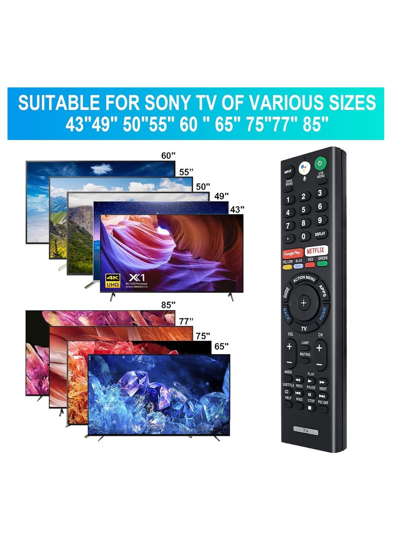 TIGER Replacement Remote for Sony Bravia TV with Voice Control, Compatible with RMF-TX300U 4K Smart HDTV Models XBR-49X800E, XBR-55X800E, XBR-55X850D, XBR-65X850E, XBR-85X850D, XBR-43X800E, XBR-65X930D, XBR-75X850E, XBR-75X940D - Image 3
