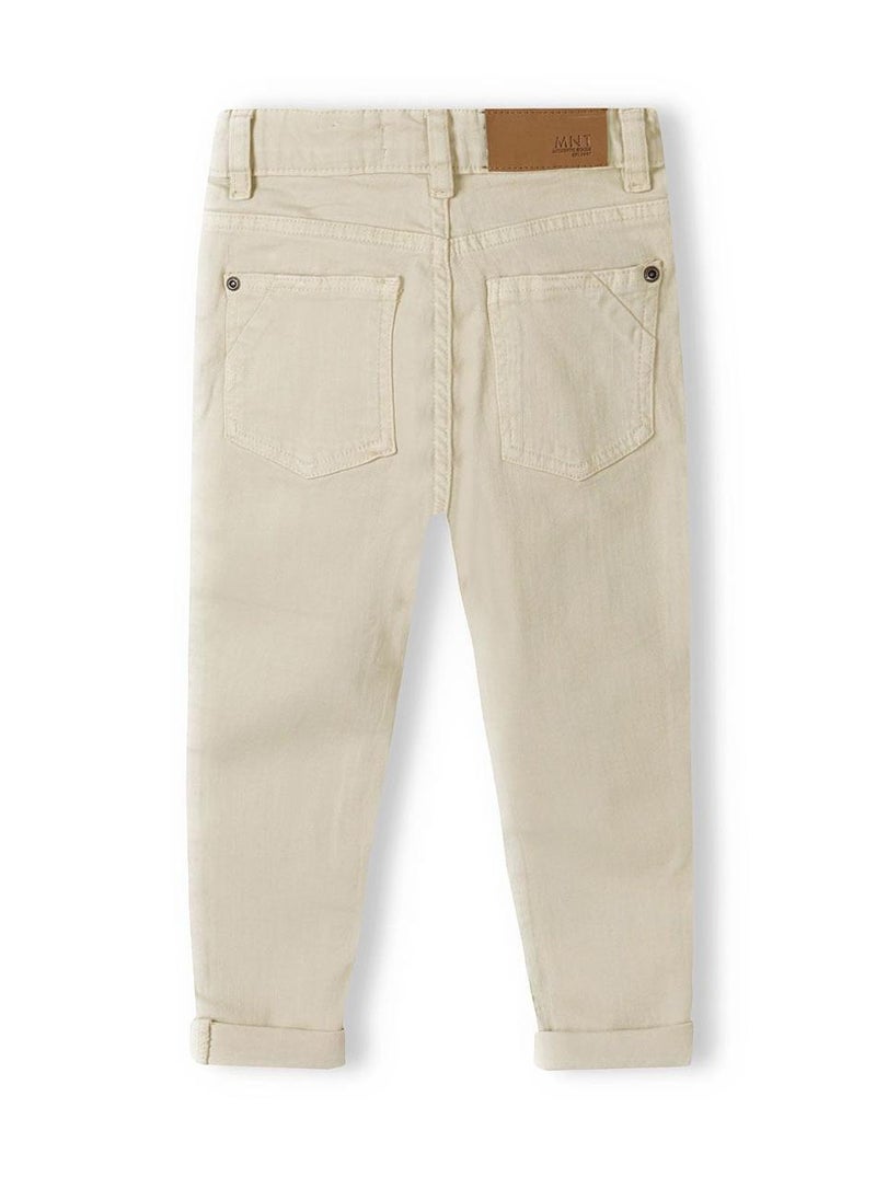 مينوتي بنطال تويل للمراهقين بحلقات للحزام ونهايات ساق مثنية - Image 2