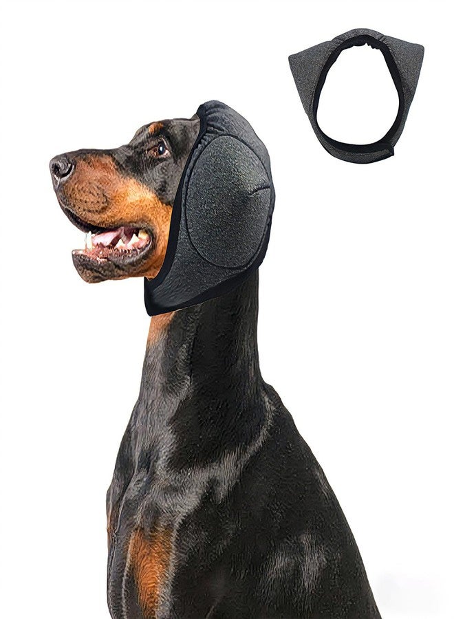 Adhiper Upgrade Dog Ear Muffs Wraps Noise Protection Quiet Ears, Elastic Waterproof Dog Ear Covers for Grooming, Bath, Drying, Swim & Anxiety Relief Reserved Ear Room Design (Gray/Medium) - Image 1