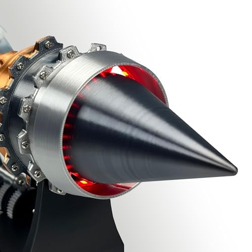 HI-REEKE Jet Engine Model Kit, TR900 Turbofan Aircraft Engine Model 3D Printing Toy for Teen(Rotatable) - Image 5