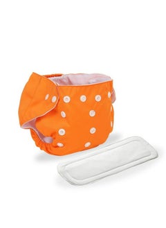 Chinmay Kids Combo Of Reusable Baby Washable Cloth Diaper Nappies With Multi Layered Micro Fibre Baby Insert Pads (Blue & Orange) (Set Of 2) (Assorted Colours)  - Image 4