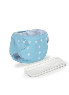 Chinmay Kids Combo Of Reusable Baby Washable Cloth Diaper Nappies With Multi Layered Micro Fibre Baby Insert Pads (Blue & Orange) (Set Of 2) (Assorted Colours)  - Image 3