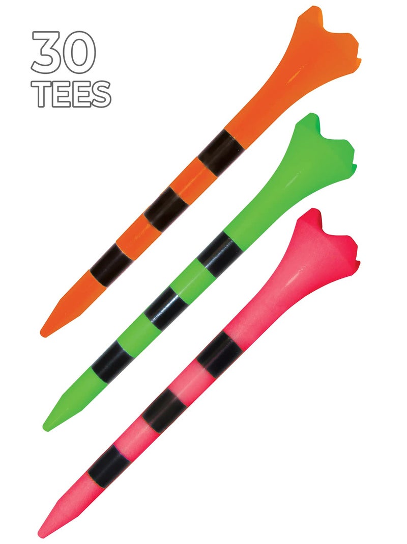 Pride Golf Tee Spikes 30 Count Tees, Citrus Mix, 3.25 US - Image 2