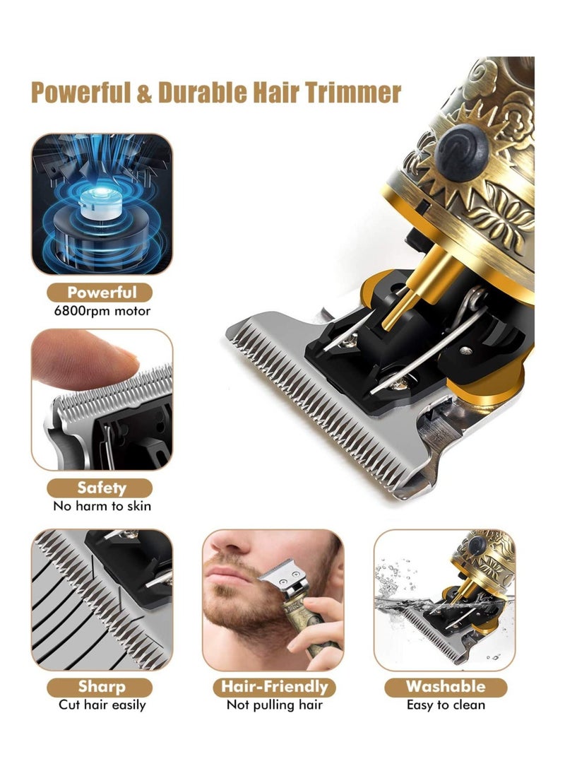 Upgraded T Blade Hair Trimmer for Men, Cordless Electric Pro Li Outliner, Zero Gapped Detail Barbershop Beard Shaver Rechargeable Hair Clippers with Limit Combs Guards & LED Display - Image 2