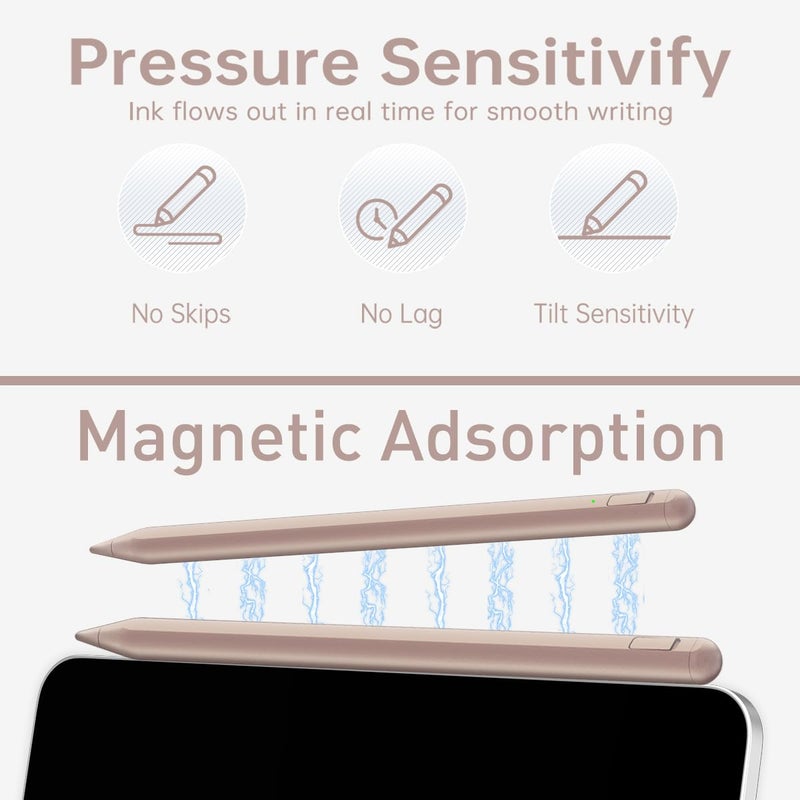 UOGIC Stylus Pen for iPad, Uogic Palm Rejection, Faster Charge, for iPad 6th/7th/8th/9th/10th, Air 3rd/4th/5th/M2, Pro M4/11/12.9", Air 3rd/4th/5th, Mini 5th/6th - Image 5