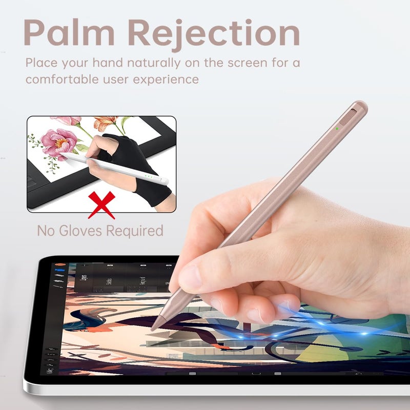 UOGIC Stylus Pen for iPad, Uogic Palm Rejection, Faster Charge, for iPad 6th/7th/8th/9th/10th, Air 3rd/4th/5th/M2, Pro M4/11/12.9", Air 3rd/4th/5th, Mini 5th/6th - Image 4