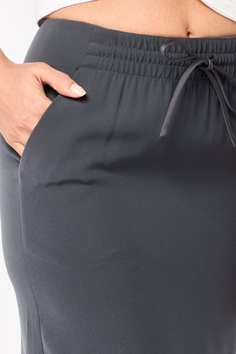 EMPORIO ARMANI Women Solid Casual Pencil Skirt, Grey - Image 3