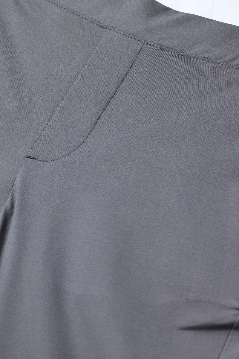 Snitch Grey Relaxed Fit Stretch Trousers for Men | Best Price UAE
