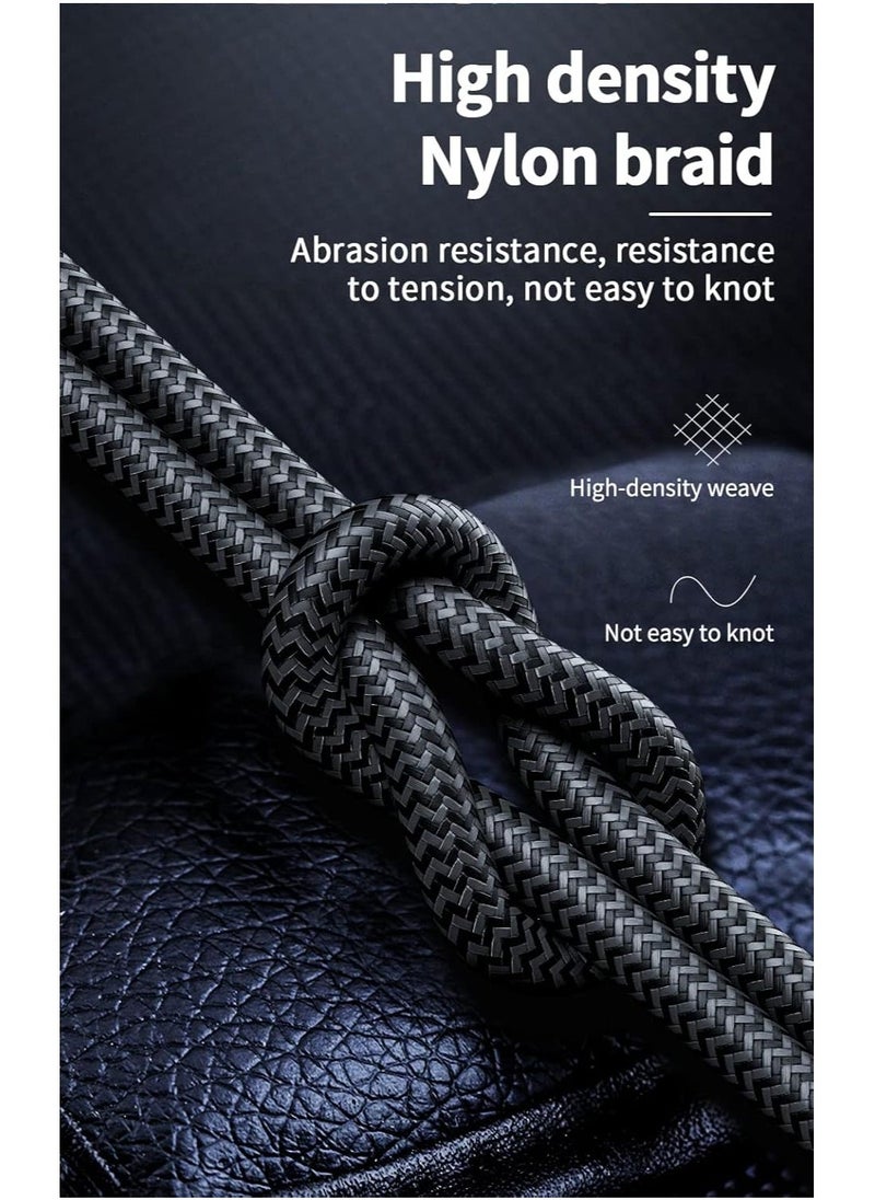 Raxoom 4-in-1 Fast Charging Cable â€“ USB to Lightning, USB to Type-C, Type-C to Lightning 20W, Type-C to Type-C 60W, Nylon Braided for iPhone, Samsung, Huawei & Tablets - Image 4
