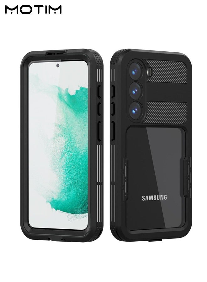 Motim Case for Samsung Galaxy S23, 360° Full body Protection Tempered Glass Waterproof Shockproof Phone Case Cover for Samsung S23 Phone Case - Image 1