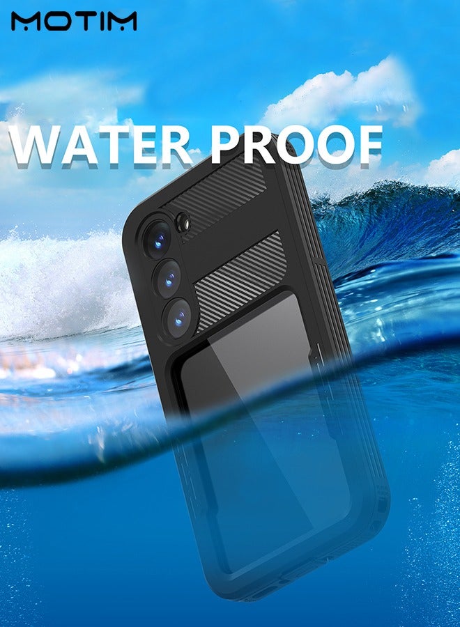 Motim Case for Samsung Galaxy S23, 360° Full body Protection Tempered Glass Waterproof Shockproof Phone Case Cover for Samsung S23 Phone Case - Image 5
