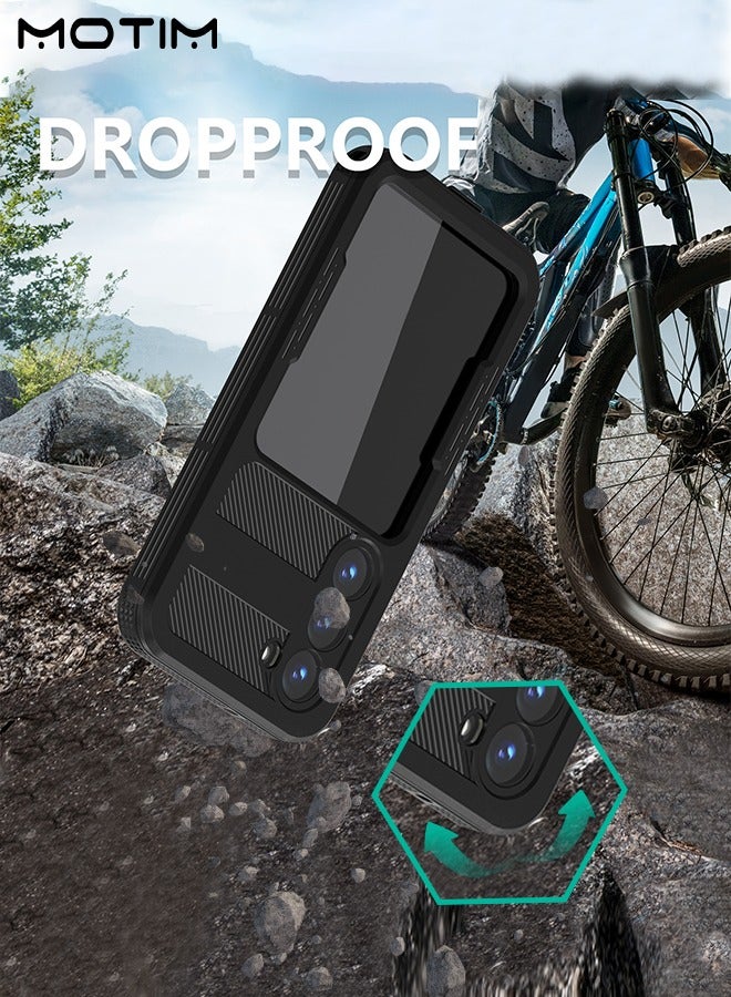 Motim Case for Samsung Galaxy S23, 360° Full body Protection Tempered Glass Waterproof Shockproof Phone Case Cover for Samsung S23 Phone Case - Image 4