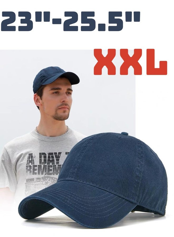 FASHIXD Oversize XXL Baseball Caps,Vintage Baseball Cap Golf Hat for Big Heads 22"-25"，Sports Cap Dad Cap Adjustable[All Senson] (Black) - Image 5