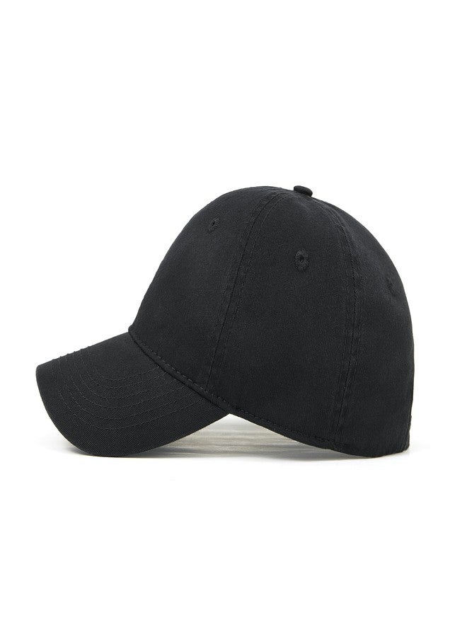 FASHIXD Oversize XXL Baseball Caps,Vintage Baseball Cap Golf Hat for Big Heads 22"-25"，Sports Cap Dad Cap Adjustable[All Senson] (Black) - Image 2