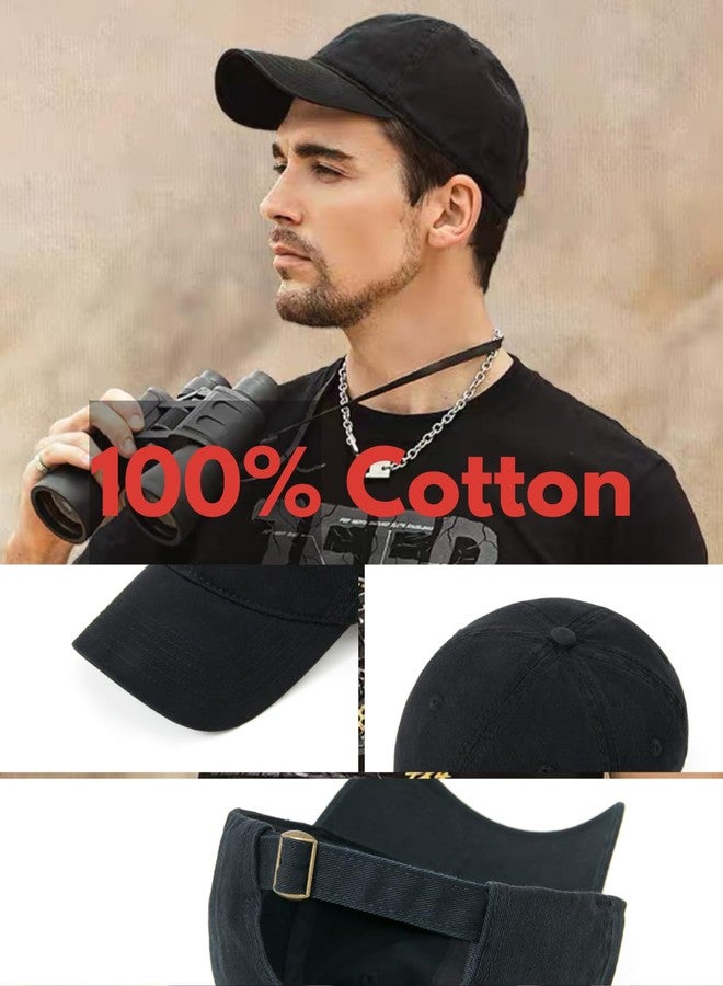 FASHIXD Oversize XXL Baseball Caps,Vintage Baseball Cap Golf Hat for Big Heads 22"-25"，Sports Cap Dad Cap Adjustable[All Senson] (Black) - Image 4