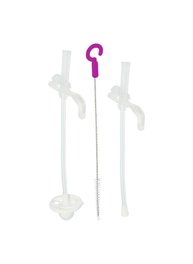 b.box Sippy Cup Replacement Straw Pack: Includes 1 Replacement Straw with Weight, 1 Cleaning Brush, Fits Sippy Cups - Image 1