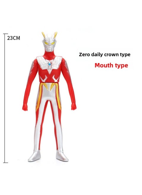 23CM Ultraman Toy Soft Rubber Doll Digacello Belia Galaxy Zeta Jade Toys-Color:23cm Daily Crown Conero