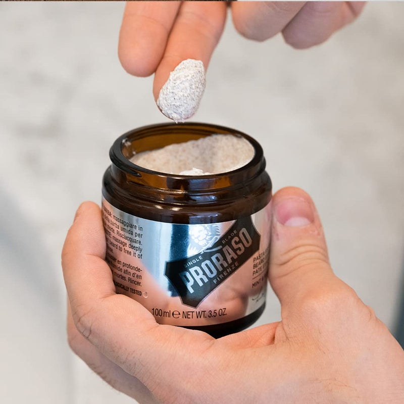 Proraso Exfoliating Beard Paste and Facial Scrub, 3.5 oz - Image 4