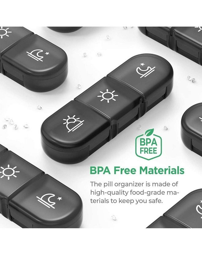 McDou Seven Days 21 Grid Black Pill Box Sorting Box - Image 3