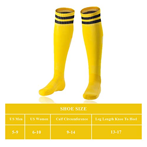 Aulufft Neon Knee High Socks, 8 Pairs Striped Tube Sock Athletic Baseball Basketball Dance Neon Colored Soccer Socks for Adult Girls Women Youth, 8 Colors/Set - Image 4