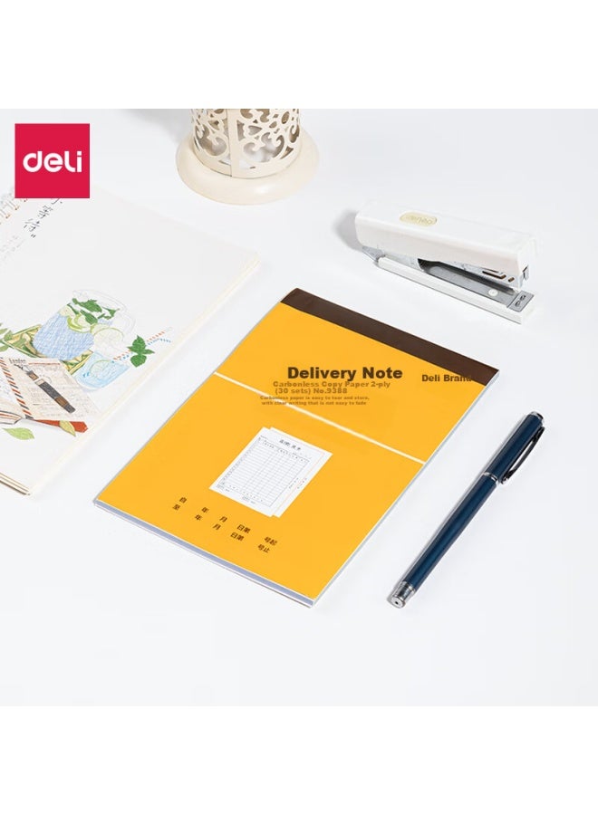 Deli 10-pack Carbonless Two-part Delivery Note, Handwritten Doent Receipt 188*129mm, Delivery Receipt, Financial Office Supplies 9388 - Image 1