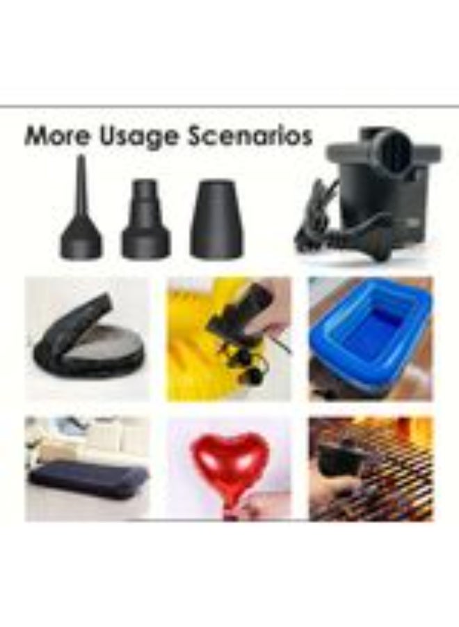 Jackaro Abu Dhabi High Power Portable Electric Air Pump with 3 Nozzles for Air Beds, Camping Mats, Pool Balls & Balloons - Image 4