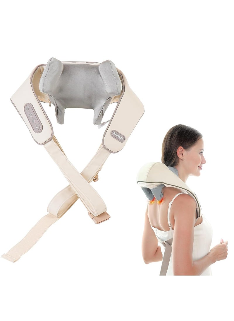 SYOSI Neck and Shoulder Massager, Intelligent Wireless Neck Shoulder Back Massager, Portable Shiatsu Neck and Shoulder Massager with Heat and Two Massage Modes, for Neck Pain, Shoulder Muscle Relief  - Image 1