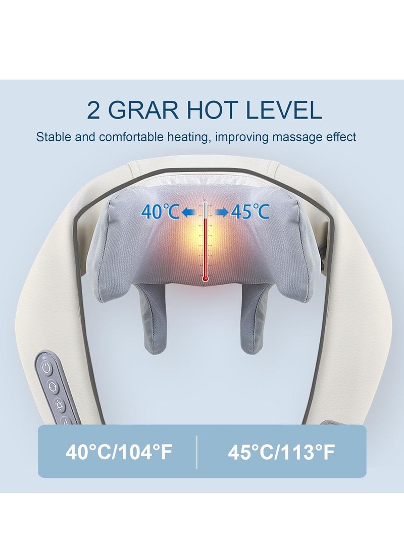 SYOSI Neck and Shoulder Massager, Intelligent Wireless Neck Shoulder Back Massager, Portable Shiatsu Neck and Shoulder Massager with Heat and Two Massage Modes, for Neck Pain, Shoulder Muscle Relief  - Image 4