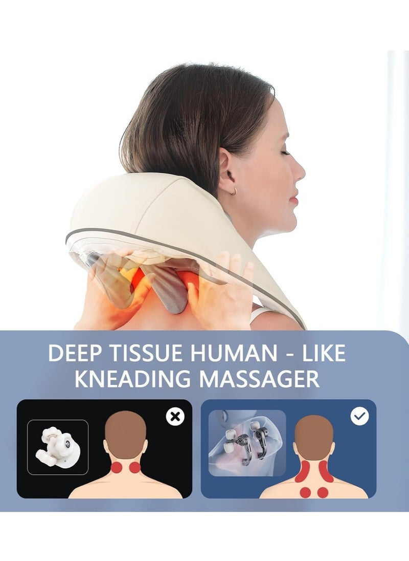 SYOSI Neck and Shoulder Massager, Intelligent Wireless Neck Shoulder Back Massager, Portable Shiatsu Neck and Shoulder Massager with Heat and Two Massage Modes, for Neck Pain, Shoulder Muscle Relief  - Image 5