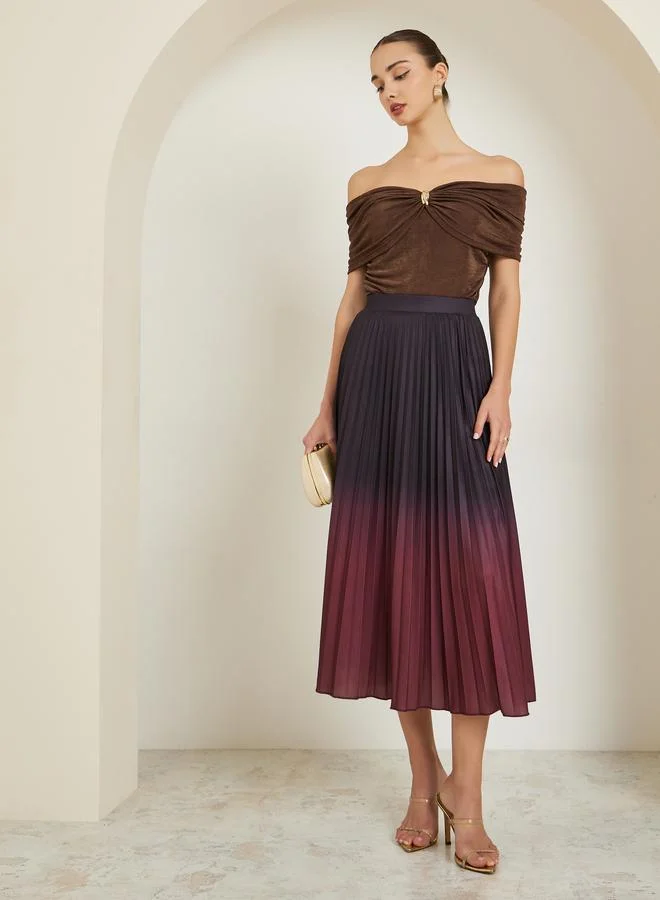 ستايلي بلوزة محبوكة مكشوفة الأكتاف