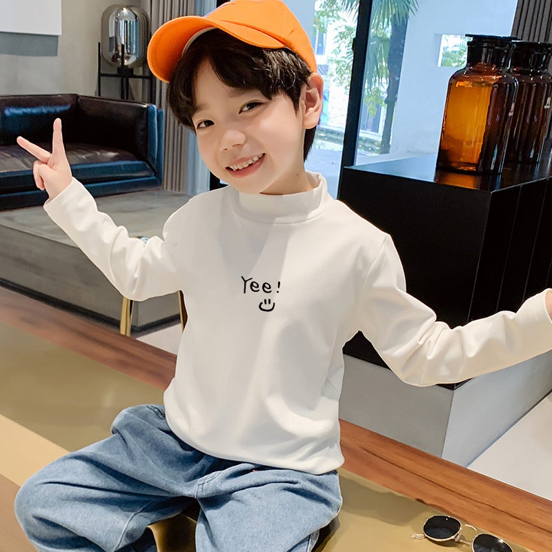 Spring Long-Sleeved T-Shirt For Middle And Big Boys And Girls De Rong Thin Top Long-Sleeved T-Shirt Children'S Base Shirt Trendy - Image 4