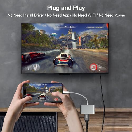 Hatuge USB C Digital AV Multiport Adapter With HDMI 4K 60Hz Output, USB 3.0 & C Fast Charging Ports for Apple MacBook Pro 2016-2023 Air M1 M2 2018-2023, iPad Pro iMac, and More USB-C Devices - Image 2