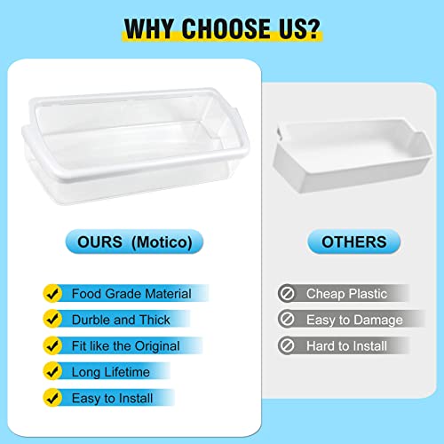 M Motico [2 PACK]W10321304 Refrigerator Door Shelf Replacement Compatible with Whirlpool Fridge Door Bin WRS325FDAM01, WRS325FDAM02, WRS325FDAM04, ED5FVGXWS07 - Replace WPW10321304,AP6019471, 2179574, 2179575 - Image 3