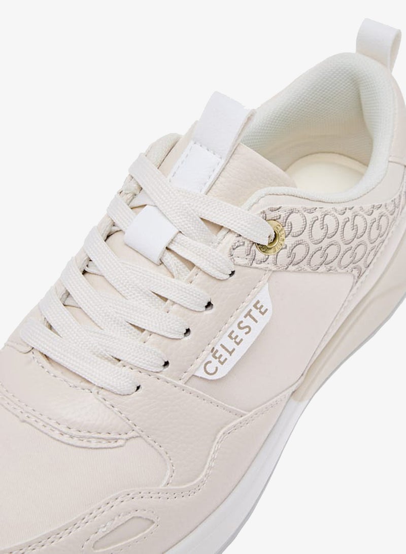 سيليست سنيكرز نسائي بطبعة شعار مع إغلاق برباط - Image 4