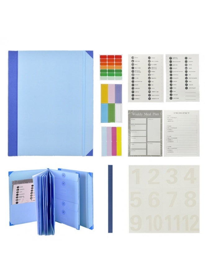 NANAO Important Document Organizer in Case I Die Binder End of Life Planner with Labels Folder Folio Bill for Estate Planning When Baby if Final Chapter the Daily Docs Papers Keeper Home Birth Certificate - Image 1