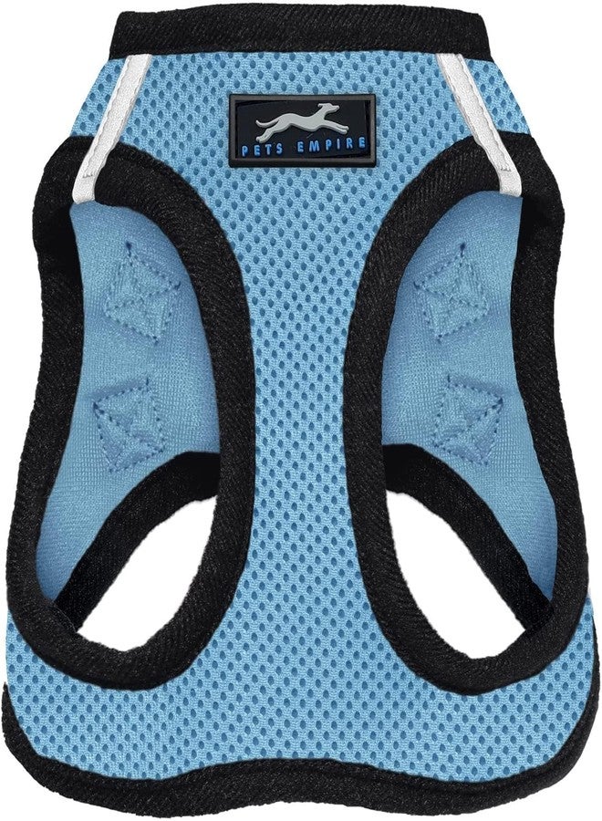 Pets Empire All Weather No Pull Step-in Mesh Dog Harness with Padded Vest - Light Blue Color (M (Chest: 16-18) Inch/Blue) - Image 1